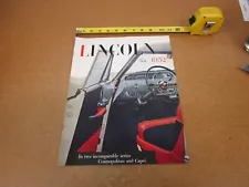 1952 Lincoln Capri Cosmopolitan coupe convertible sales brochure 20 pg ORIGINAL