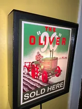 Oliver 90 Tractor Farmer Feed Store Farm Barn Lighted Man Cave Sign