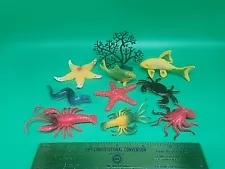 Fish Crab Octopus Lobster Shrimp Starfish Electric Eel Sea Ocean Toy Figure Lot