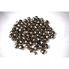 Bag of 80 Jingle Bells 3/4 Inch Diameter Silver Color Holiday Crafts Decorations