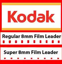 Kodak 8mm & Super 8mm White/Grey Film Leader Combo Pack (Lowest Price on EBAY!)