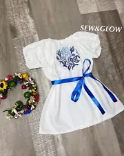 Ukrainian vyshyvanka dress for girls 6 months old, 12 months old, 2T, 3T, 4T, 5