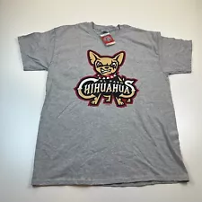 NEW NWT El Paso Chihuahuas Shirt Adult Large Gray Crew Neck Baseball MILB