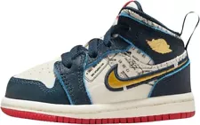 Toddler's Jordan 1 Mid SE "Take Flight" Armory Navy/Metallic Gold (FN1351 400)