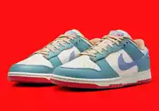 Nike Dunk Low Denim Turquoise HJ9112-110 Men's Shoes NEW