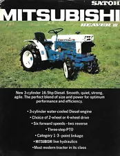 Tractor Data Sheet - Satoh Mitsubishi - Beaver III - c1981 Compact Farm (LG352)