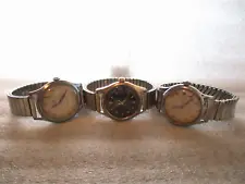 3 VINTAGE MENS BENRUS 3 STAR SELFWINDING/SHOCK ABSORBER WATCHES SERIES 7155/2155