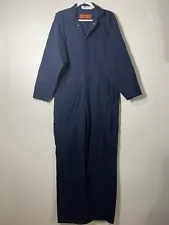 Cintas Coveralls Mens Size 42 Regular Navy Blue Work Wear Outdoor Mechanic