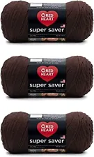 Bundle of 3 Red Heart Super Saver Yarn - Perfect for All Your Crafting Needs!