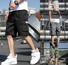 ON SALE!! Men's Casual Fashion Chino Cargo Shorts Pants Multi Pockets Trousers