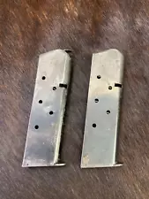 2x Colt 1911 Government 1911A1 .45 ACP 7 Round Two Tone Pistol Magazines