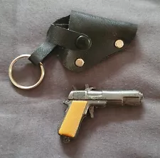 Vintage Miniature Toy VTG Cap Gun Colt 996 captain Jack Pistol keychain metal