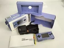 L240 Nintendo Gameboy micro console Blue Japan w/box adapter manual