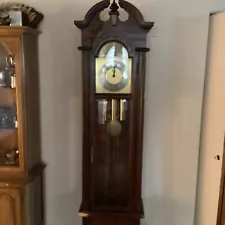 Hamilton Large Grandfather Clock, "Cumberland Model" Solid Chestnut Wood... L@@K