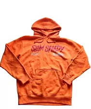 AUTHENTIC EMINEM Orange Hoodie Hoody Slim Shady Mens M