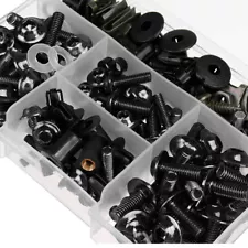 Black Complete Fairing Bolt Screws Kit For Kawasaki Ninja ZX6R 7R ZX9R ZX12R EOA (For: Kawasaki Ninja ZX12R)