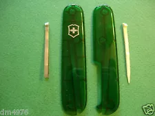 NEW VICTORINOX 91mm EMERALD GREEN SWISS ARMY KNIFE SCALES +TOOTHPICK & TWEEZERS