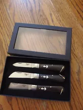 3 Cannon reproduction civil war knives and box