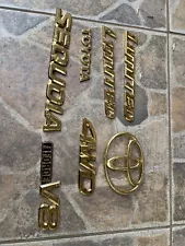 2000-2004 Gold Toyota Sequoia Badges 4WD near complete