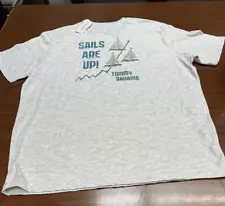 NWT $50 TOMMY BAHAMA XL mens T Shirt Sails Are Up oatmeal heather NEW Sailboat