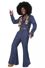 70's Denim Jumpsuit Disco Adult Costume