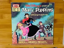 Vintage 1977 Disneyland Records Disney Mary Poppins Book & Tape - 12DC BOOK ONLY