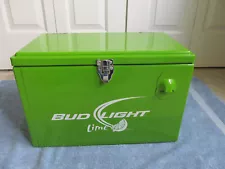 Limited Edition Bud Light Lime Green Insulated Metal Cooler Ice Chest