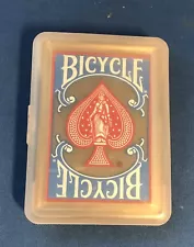 Vintage Bicycle Clear Plastic Poker Playing Cards New In Plastic Box