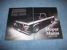 1965 Dodge D-100 Pickup RestoMod Article "Mopar Mania" D100