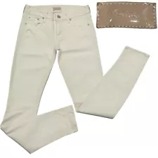 New ListingMOTHER "THE LOOKER" In Cream For A Day Skinny Jeans Sz 24 Ins:30” Momcore Chic