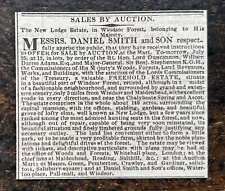 The New Lodge Estate - Windsor - Berkshire For Sale - 1833 Press Cutting r503