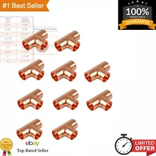 Copper Tee Connectors 1/2" - Lead-Free Solder Fittings for Versatile Plumbing