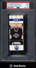 1989 OILERS/KINGS GRETZKY BEATS HOWE ALL TIME POINT RECORD TICKET STUB PSA 2