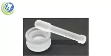 DENTAL MEDICAL LABORATORY MORTAR AND PESTLE KIT FROSTED GLASS ( 1 SET )