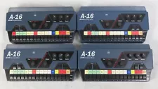 Lot of 4 Aviom A-16 Personal Mixers 18-24VDC 16-Channel Blue Made in USA Working