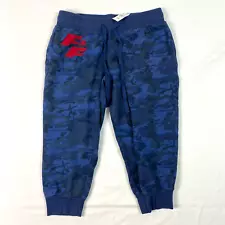 Universal studios fast & Furious Adult capri pants XS cropped Blue Camo Cuff F&F