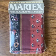 Martex Avignon Standard Pillowcases French Provincial Vintage Red 20" x 30"