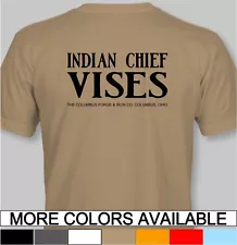 Indian Chief Vises T-Shirt Short Sleeve - anvil blacksmith forge leg vise post