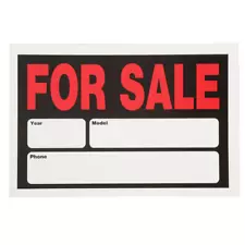 Sale Sign - Weather And Fade Resistant Plastic Auto For Sale Sign - 8″ x 12″