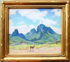 7th SUMMER SALE NOW Taos NM Oil CARL WOOLSEY Burro, North of Taos 12.75" x 15"