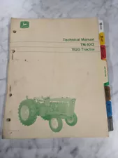 JOHN DEERE JD TECHNICAL SERVICE REPAIR SHOP MANUAL TM-1012 1520 TRACTOR 1971