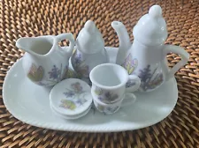 Royal Norfolk Miniature Porcelain Tea Set for Two Butterflies