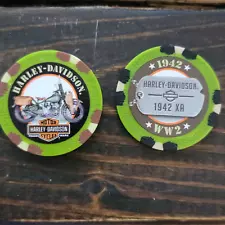 Harley-Davidson Ltd Edition Military Series 3 Charlie Poker Chip 1942 XA WW2