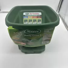 SCOTTS HANDY GREEN II HAND HELD SPREADER FOR SEED, FERTILIZER, ICE SALT