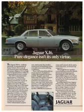 1985 JAGUAR XJ6 Sedan Vintage Original Print AD Silver car photo English Canada