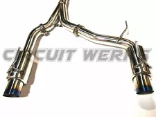 For Fairlady 350Z Z33 Y-Pipe Back 3" Exhaust w/ Silencer & Burnt Tips Catback