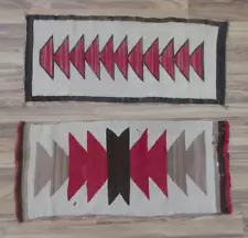 TWO VERY NICE OLD NAVAJO RUNNERS RUGS--NR!