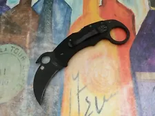 New ListingSpyderco Karahawk Emerson Opener Folding Karambit, VG10 Blade, Black G10 Handle