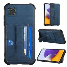 For Boost Mobile Celero 5G, Hybrid Leather Wallet Card Stand Phone Case Cover