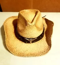 Milani Straw Cowboy Hat For Women And Men With Shapeable Brim One Size Hat